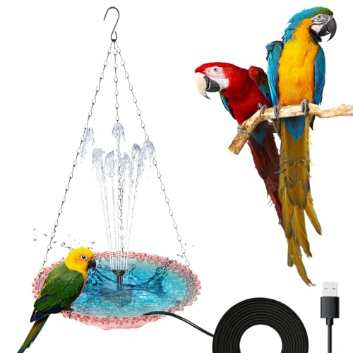 Fountain Sanging Bird Feeder – USB Charge Fhegable Bird Feeder | Hängende Vogelstimme mit austauschbaren Sprühköpfen | Hängendes Vogelfutterhaus Tablett für Garten im Freien Fountain Sanging Bird Feeder – USB Charge Fhegable Bird Feeder | Hängende Vogelstimme mit austauschbaren Sprühköpfen | Hängendes Vogelfutterhaus Tablett für Garten im Freien von Générique