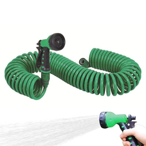 Gartenschlauch, Flexibler Wasserschlauch in Schlauch, Wasserschlauch mit Anschlüssen, Gartenspule inkl. 7-Punkt-Funktionsspray für das Gewächshaus von Générique