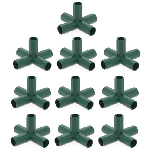 Gartenverbinder für Greenhouse – Elbow PVC Adaptation bauen Sie robuste Gewächshausrahmen-Möbelverbinder | PVC-Conner Fittings für Rohrverbindungen zu Gewächshaus-Verbindung T-Verbindung von Générique
