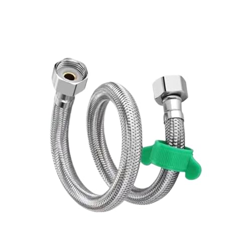 Geflochtener Schlauch aus Edelstahl für Wasserhahn für Warmwasserbereiter, Zulaufschlauch für heißes und kaltes Wasser, Wasserschlauch aus Metall (300 cm) von Générique