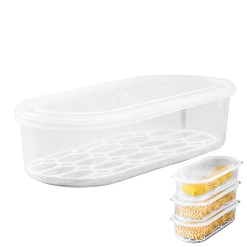 Gefrorene Knödelaufbewahrung - Gefrorene Knödelbox | Donuts Box Wonton Donuts Box Organizer | Japanische Kühlschrank Aufbewahrungsbox St Antislipp Aufbewahrungsbox von Générique