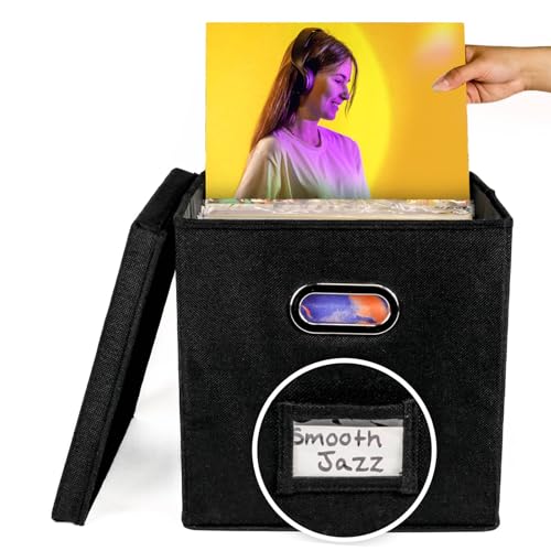 Générique Aufbewahrungsbox für Registrierung – Vinyl | Organizer LP | Aufbewahrungsbox, einfacher Zugriff auf Ihre Schallplatten in Roségold, dekorativ, Umzugsbox von Générique