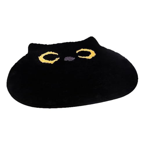Générique Badezimmerteppich für Badezimmer, Katze, Schwarz, für Schlafzimmer | rutschfest, weich, 50 x 55 cm, für Eingang, Badezimmer, Küche Générique Badezimmerteppich für Badezimmer, Katze, Schwarz, für Schlafzimmer | rutschfest, weich, 50 x 55 cm, für Eingang, Badezimmer, Küche von Générique
