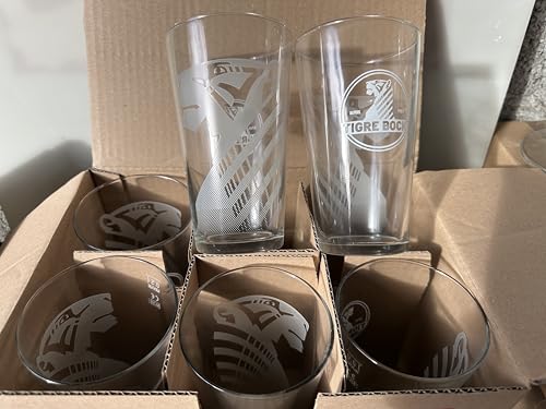 Générique Biergläser Tiger Bock glatt 50 cl, 6 Stück von Générique