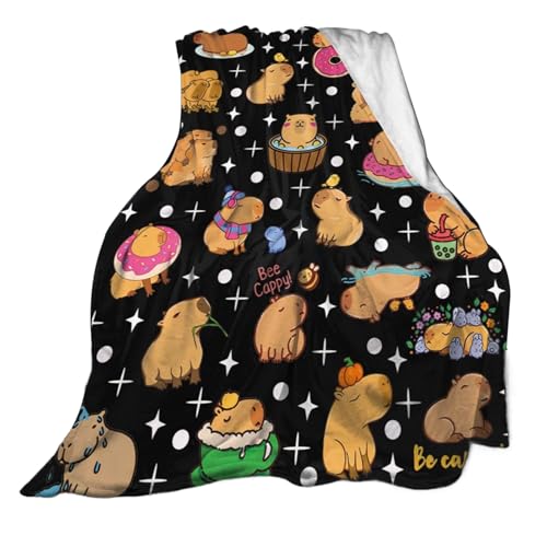 Générique Capybara Tierdecke, Capybara-Decke für Kinder, Capybara, Capybara Cozy Lance Blancket | weiche Capybara-Bettdecke aus Flanell für Kinder von Générique