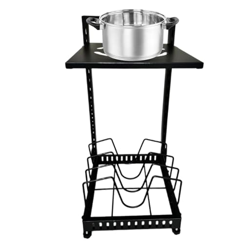 Générique Counter Pan Rack, Pan Organizer Rack | Verstellbares Theken-Topfgestell – Schneidebrett-Halterung, multifunktionales Küchengerät für Schränke, Haus, Restaurant von Générique