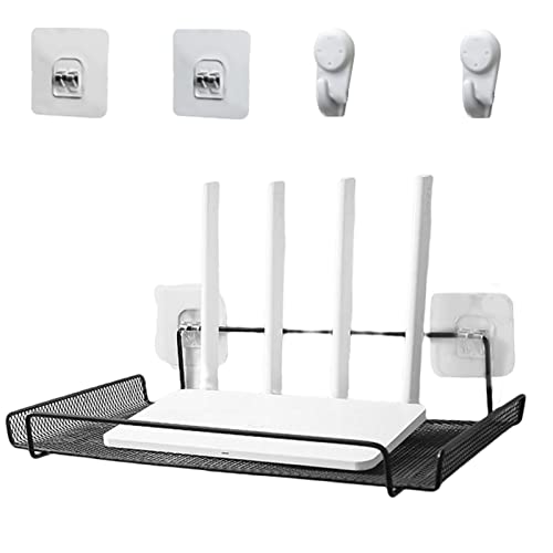 Générique Decoder Ständer – WLAN Router Regal ohne Stanzinstallation – Rutschfester TV-Organizer mit hoher Tragfähigkeit 11,8 Zoll x 6,7 cm von Générique