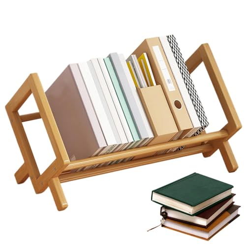 Générique Desktop Bookshelf Book, Organizer Tabletop Storage, Rack Tilting Bookcase, Tilting Bookcase for Living Room Study, Desktop Book Shelf Organizer, Bookshelves Storage Rack von Générique