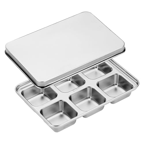 Générique Edelstahl Tray – Cocktail Trays | Rustproof Wiederverwendbare Würfel Maker | Praktisches Küchenwerkzeug | Geeignet für Haushalt, Baby Food, Restaurant, Drinks Bar von Générique