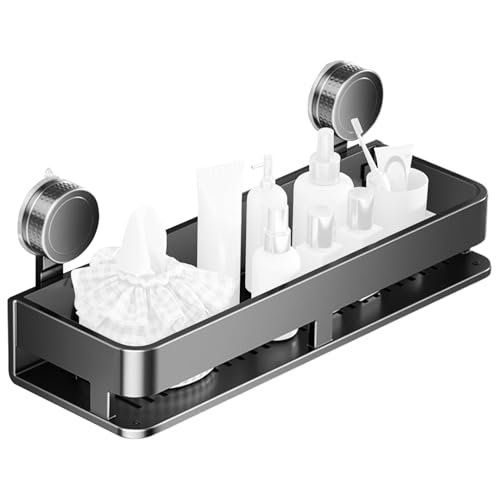 Générique Gewürzregal | Wandhalterung für Gewürze | Saugnapf mit 5 Haken Küchengerät für Haus Wohnung Camping Auto Badezimmer Küche Fliesen Metall Marmor von Générique