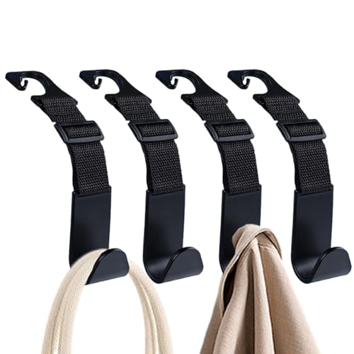 Générique Kopfstützenhalterungen für Auto – Tasche für Auto, Aufhängung an Kopfstütze, 4 Stück, verstellbar, Organizer für Taschen, Kleidung, Mäntel Générique Kopfstützenhalterungen für Auto – Tasche für Auto, Aufhängung an Kopfstütze, 4 Stück, verstellbar, Organizer für Taschen, Kleidung, Mäntel von Générique
