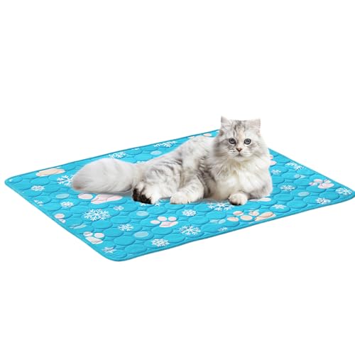 Générique Kühlmatte für Hunde – faltbares Kissen aus Eisseide | kratzfester Teppich für Balkon, Garten, Wohnzimmer, Schlafzimmer, 60 x 50 cm von Générique