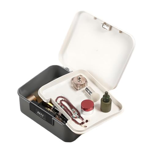 Générique Lockable Medicine Storage Box, tragbare sichere Box mit Sperre, Organizer tragbares Passwort sperren große Kapazitäts -Tool für Dokumentdatei Ordner Sammlung Elektriker Arbeit Küchenbüro von Générique