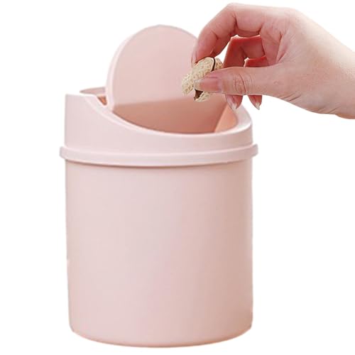 Générique Mini-Schreibtisch-Mülleimer | Papierkorb mit Klappdeckel | Mini-Mülleimer geruchshemmend für Schlafzimmer, Büro, Schlafsaal, Badezimmer von Générique
