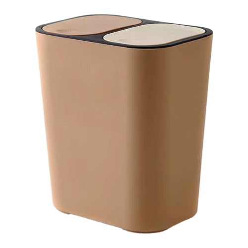 Générique Mülleimer mit Doppelfach – Mülleimer mit integriertem Recyclingbehälter – Mülleimer 18 l mit Deckel und für Küche, Garten, Badezimmer Générique Mülleimer mit Doppelfach – Mülleimer mit integriertem Recyclingbehälter – Mülleimer 18 l mit Deckel und für Küche, Garten, Badezimmer von Générique