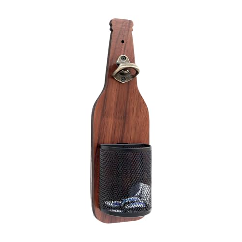 Générique -Opels – Verzinkte Getränke mit Halterung aus rustikalem Holz, praktisches Gadget für den einfachen Zugang ins Haus | Montagewerkzeug für die Bierflasche von Générique