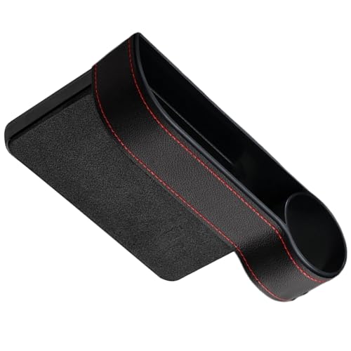 Générique Organizer für Auto, Sitz – Spaltenfüller für Sitz, Getränkehalter aus Leder für Telefon, Flasche, Brille, SUV, LKW, Fahrzeug von Générique
