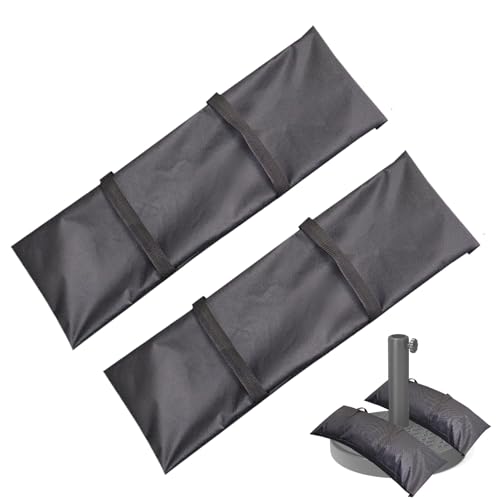 Générique Sandsäcke für Regenschirme, 2 x Gewichtstaschen für Regenschirme, Terrassen-Möbel, wetterfest, Sandsack, leer, für Regenschirmhalterung Générique Sandsäcke für Regenschirme, 2 x Gewichtstaschen für Regenschirme, Terrassen-Möbel, wetterfest, Sandsack, leer, für Regenschirmhalterung von Générique