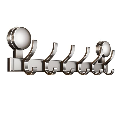 Générique Saugnapf-Kleiderbügel – Handtuchhalter mit 6 Haken – Kleiderhaken – Wandhalter für Garderobenhaken – Mehrzweck-Kleiderbügel für Badezimmer, Küche, Eingangsbereich von Générique