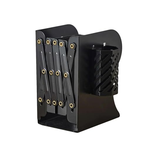 Générique Small Bookshelf, Telescopic Desktop Bookshelf, Metal Desk with Pen Holder, Compact Desk-Top Bookcase, Space-Saving Tabletop Shelf Organizer 5,91 x 3,94 x 7,48 Zoll für Schreibtisch von Générique