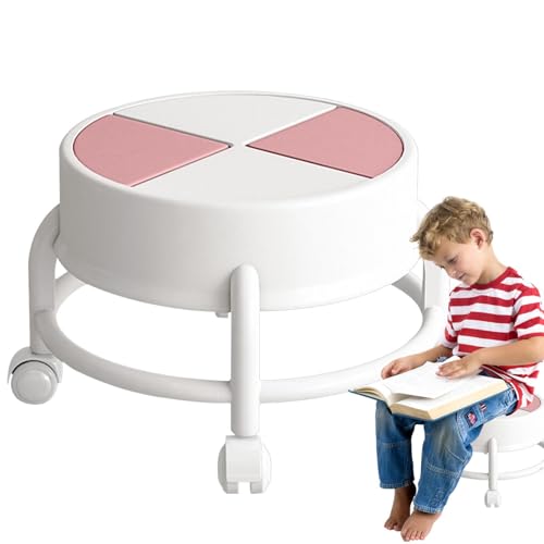 Générique Stool Chair – Low Roller Seat | Stool Wheels | Low Height Rolling Chair with Wheels Low Height Rolling Stool Pedicure Stool for Home Garage Fitness Low Rolling Stool von Générique