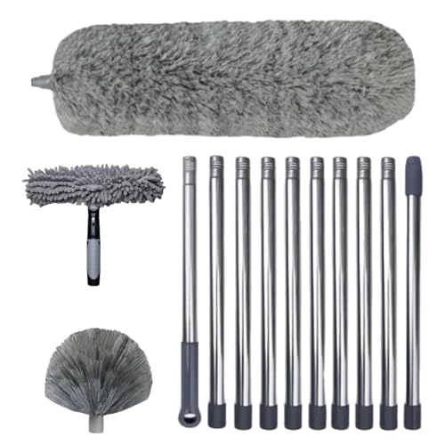 Générique Teleskopstange zur Reinigung des Daches | Staubentfernungs-Set mit hoher Reichweite von 6 m mit Verlängerungsstange von 4,25 m | Staubwedel für hohe Decke, Staubwedel aus Mikrofaser mit Générique Teleskopstange zur Reinigung des Daches | Staubentfernungs-Set mit hoher Reichweite von 6 m mit Verlängerungsstange von 4,25 m | Staubwedel für hohe Decke, Staubwedel aus Mikrofaser mit von Générique