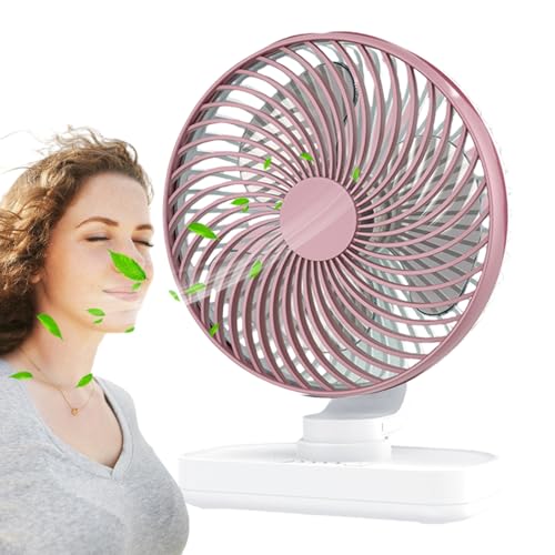 Générique Tragbarer Ventilator | Reiseventilator, leicht und tragbar – Kühlgerät mit langer Akkulaufzeit, tragbarer Ventilator, sparsam für Wandern, Camping, Schlafzimmer, Nachttisch von Générique