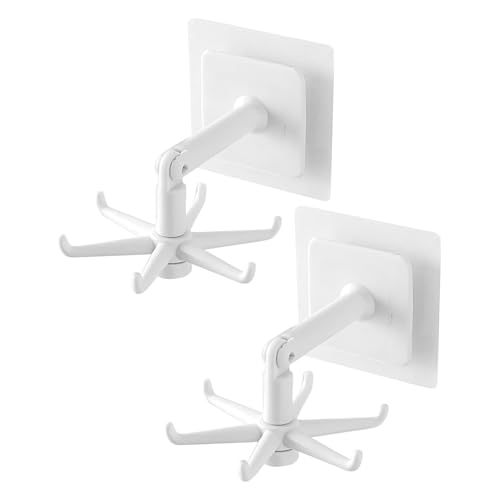 Générique Utensil Wandhaken – 360 Grad Rotating Hooks | Selbstklebender Haken mit 6 Klappen zur Wandmontage, Haken für Kühlschrank, mehrere Küchenutensilien Générique Utensil Wandhaken – 360 Grad Rotating Hooks | Selbstklebender Haken mit 6 Klappen zur Wandmontage, Haken für Kühlschrank, mehrere Küchenutensilien von Générique