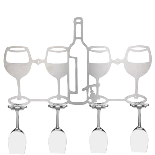 Générique Wandmontiertes Weinglas-Display | Weinregal zur Wandmontage | Weinflaschenhalter aus Metall für Zuhause | Schnapsflaschenhalter ohne Schlag von Générique