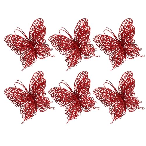 Générique Weihnachtsschmuck Schmetterling – Weihnachtsdekoration Schmetterling | Glitzernder Schmetterling für Baum, glitzernde Schmetterlingsdekoration für Tisch, Schlafzimmer, Büro von Générique