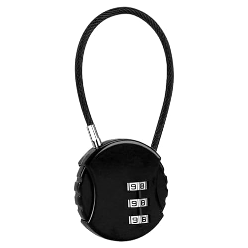Gepäckaufbewahrung – Pad-Schlösser mit Code | Small Round Shape Kombinationsschloss, Zahlenschloss, Reise-Rucksack-Zubehör, 3-stellige Zahlenschloss für Tür von Générique
