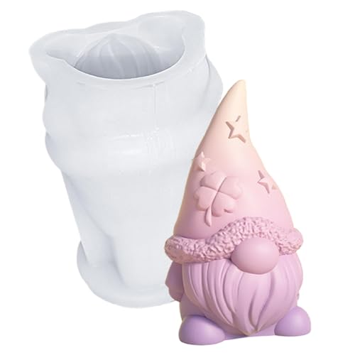 Gnom-Kerzenform - Silikon-Gnom-Form - Süßigkeitenformen | 3D-Zwergharz-Gießform Gnome Form hergestellt Aromatherapie Gips Tonkerzen von Générique