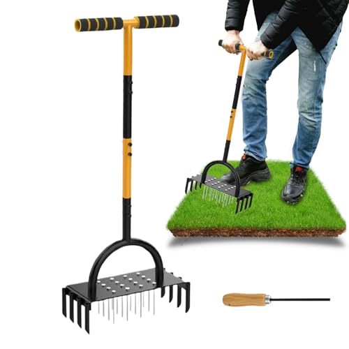 Grass Aerator, Aerator Lawn Tool | Manuelles Entlüftungswerkzeug für den Rasen | Bodenpfanne zum Entlüften von Luftlöchern für das Gewächshaus des Gartenhofs für den Garten Grass Aerator, Aerator Lawn Tool | Manuelles Entlüftungswerkzeug für den Rasen | Bodenpfanne zum Entlüften von Luftlöchern für das Gewächshaus des Gartenhofs für den Garten von Générique