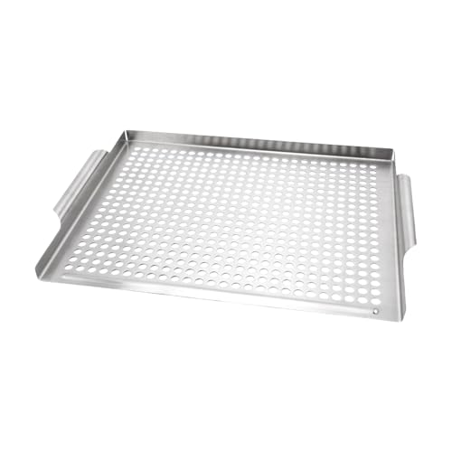 Grill-Topper – Bbq Grill Tray | Ersatzteil, Edelstahl, mit Drainage, Grillzubehör, für Familien-Dinners, , Trip, Terrasse, Picknick, Tailgating Party, Garten, Grill-Topper – Bbq Grill Tray | Ersatzteil, Edelstahl, mit Drainage, Grillzubehör, für Familien-Dinners, , Trip, Terrasse, Picknick, Tailgating Party, Garten, von Générique