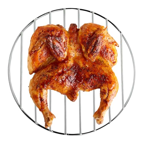 Grillrost – Runder Grillrost | Metallgestell zum Kochen | Grillschaber aus Edelstahl | Grillrost für Küche, Camping, Picknick, Dampfgarer Grillrost – Runder Grillrost | Metallgestell zum Kochen | Grillschaber aus Edelstahl | Grillrost für Küche, Camping, Picknick, Dampfgarer von Générique