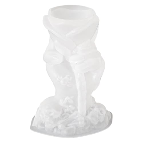 Halloween-Geisterkerzenform – flexible Silikonform | Detailliertes 3D-Design mit glatter Oberfläche, vielseitig für Projekte zur Herstellung von Gips aus Harz-Arglotage von Générique