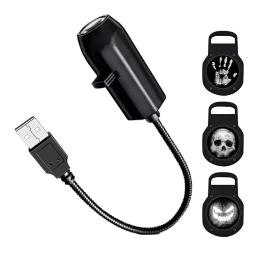 Halloween-Projektionslampe | magnetischer Schädelprojektor 3 Modi Außenlicht | LED-Lampe USB mit Schädel und Geist 360 Grad drehbar für Garten und Innen Halloween-Projektionslampe | magnetischer Schädelprojektor 3 Modi Außenlicht | LED-Lampe USB mit Schädel und Geist 360 Grad drehbar für Garten und Innen von Générique