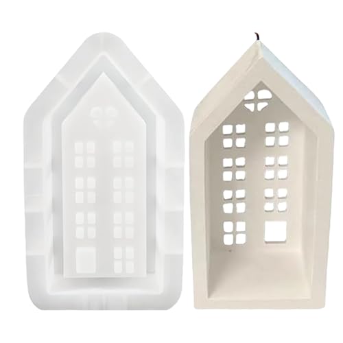 Haussilikonform, Hausseifenform | Antihaft-Silikonformform|Wiederverwendbare Silikonharzform für Kerzengips Haussilikonform, Hausseifenform | Antihaft-Silikonformform|Wiederverwendbare Silikonharzform für Kerzengips von Générique
