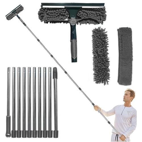 High Duster, Microfiber Long Handle Cobweb Duster, Ceiling Fan Dust Remover, Multi-Function Cleaning Tool Perfect for Shelf, Lampshade, Window Dusting in Home or Setting High Duster, Microfiber Long Handle Cobweb Duster, Ceiling Fan Dust Remover, Multi-Function Cleaning Tool Perfect for Shelf, Lampshade, Window Dusting in Home or Setting von Générique