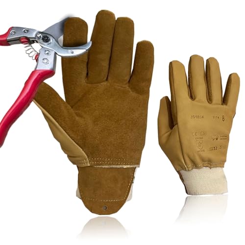 Hochwertige SCHNITTSCHUTZHANDSCHUHE aus Leder - Premium-KEVLAR-Futter für Schutz vor Dornen und Stacheln - Europäisches Produkt - Gartenarbeit & Heimwerken - Stacheldraht oder scharfe Teile - PSA Hochwertige SCHNITTSCHUTZHANDSCHUHE aus Leder - Premium-KEVLAR-Futter für Schutz vor Dornen und Stacheln - Europäisches Produkt - Gartenarbeit & Heimwerken - Stacheldraht oder scharfe Teile - PSA von Générique