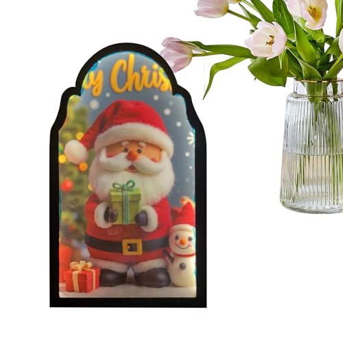 Hologramm-Spiegel des Weihnachtsmanns, holografischer Weihnachtsmann, beleuchtet – festliches Ornament mit LED, für Schlafzimmer, Erwachsene, Partys Hologramm-Spiegel des Weihnachtsmanns, holografischer Weihnachtsmann, beleuchtet – festliches Ornament mit LED, für Schlafzimmer, Erwachsene, Partys von Générique