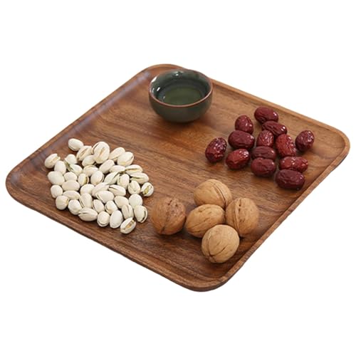 Holztabletts Home Decor, Großes Holztablett, Couchtisch Tablett Holztabletts, Küchengeschirr Dekor, Dekorative Desserttabletts, Flache Waschtischplatte für Display von Générique