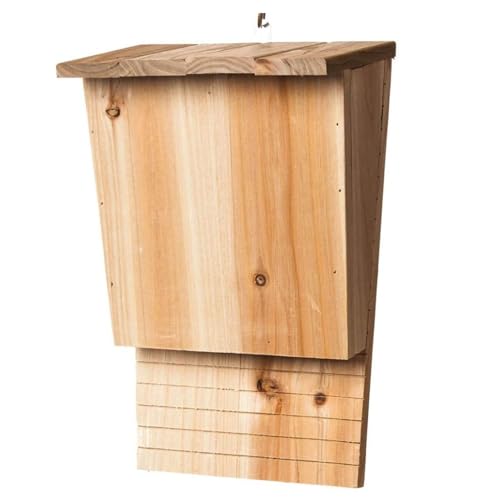 House Bat Wooden – Große Fledermausbox, handgearbeitet, Nistkasten für den Außenbereich, strukturiert, Natur | Hergestellt aus unbehandeltem Holz, das das ganze Jahr über unter dem Dach oder an der House Bat Wooden – Große Fledermausbox, handgearbeitet, Nistkasten für den Außenbereich, strukturiert, Natur | Hergestellt aus unbehandeltem Holz, das das ganze Jahr über unter dem Dach oder an der von Générique