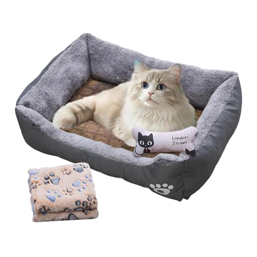 Hundebett für kleine Hunde, beruhigendes Hundebett | Luxus-Haustierbett für Welpen, Bett für kleine Hunde, weiches und beruhigendes Schlafsofa mit Kühlmatte, C von Générique