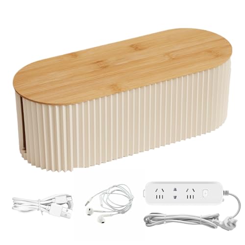 Kabelaufbewahrungsbox – sicherer Kabel-Organizer, Steckdosenabdeckungen | Steckdosenabdeckung | Schreibtisch-Organizer zum Verstecken von Verlängerungen, Aufbewahrungsbox für Büro, Wohnzimmer von Générique