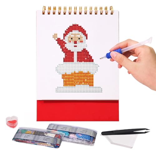 Kalender 2026 | Malen mit Edelsteinen und Tischkalender 2026 | Kreativbedarf für Weihnachten Haus Schule Büro Tisch Erwachsene Anfänger von Générique