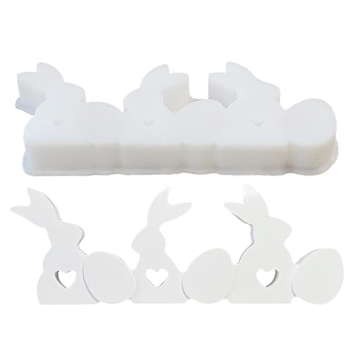 Kaninchen sinkende Silikonform, Ostern Gießform Osterhasen Ei Statue Gießform Home School Studio Anfänger Arts Easy Release Epoxy Resin Fondant Form von Générique