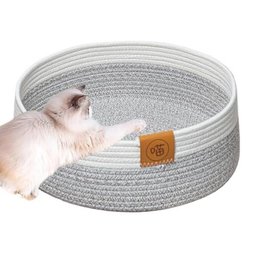 Katzenbett, gewebt – elegantes Kätzchennest aus Baumwollseil | Kratznest für Haustiere, weich, modisch, Katzenteppich aus niedlicher Baumwolle, Katzenteppich aus Baumwolle, Bett Katzenbett, gewebt – elegantes Kätzchennest aus Baumwollseil | Kratznest für Haustiere, weich, modisch, Katzenteppich aus niedlicher Baumwolle, Katzenteppich aus Baumwolle, Bett von Générique