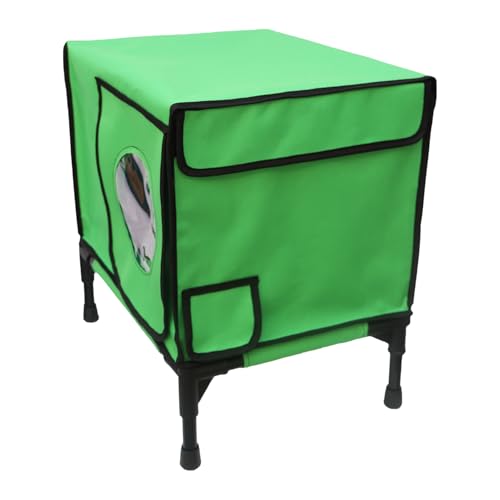 Katzenhaus für Katzen – Haus für wandernde Katzen im Winter, Unterschlupf für Balkonkatzen | isolierter Metallunterstand für Tiere mit Nottür, erhöhtes und regenfestes Design, Katzenhaus für Katzen – Haus für wandernde Katzen im Winter, Unterschlupf für Balkonkatzen | isolierter Metallunterstand für Tiere mit Nottür, erhöhtes und regenfestes Design, von Générique