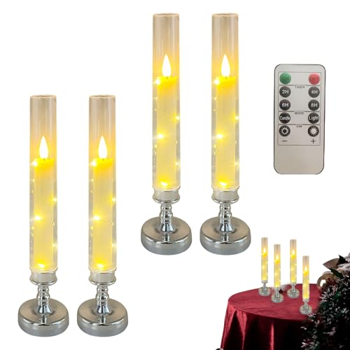 Kerzen, batteriebetrieben – LED-Kerze, falsch, elektrisch, mit Fernbedienung, festliche Dekoration, helle Atmosphäre für Hochzeit, Esstisch im Alltag Kerzen, batteriebetrieben – LED-Kerze, falsch, elektrisch, mit Fernbedienung, festliche Dekoration, helle Atmosphäre für Hochzeit, Esstisch im Alltag von Générique